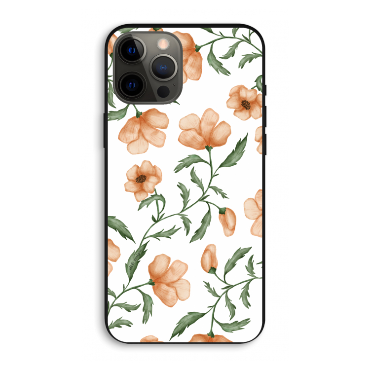 Peachy flowers: iPhone 12 Pro Max Biologisch afbreekbaar hoesje