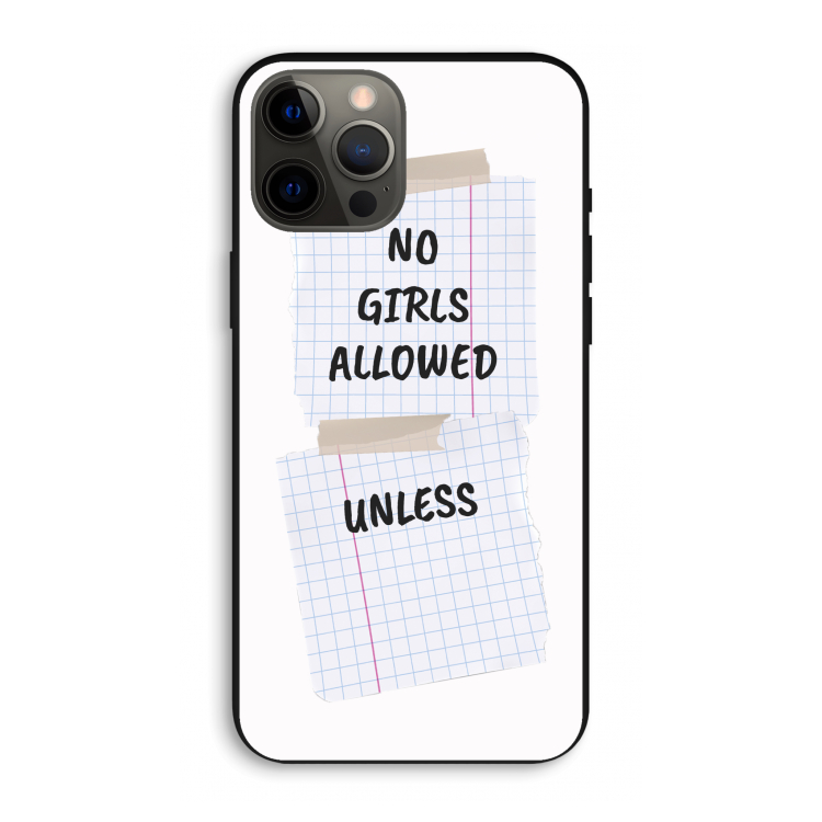 No Girls Allowed Unless: iPhone 12 Pro Max Biologisch afbreekbaar hoesje