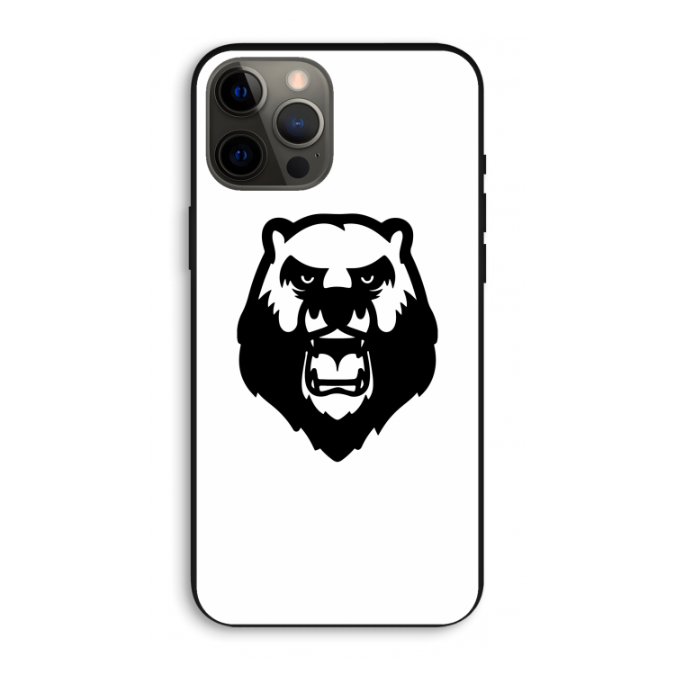 Angry Bear (white): iPhone 12 Pro Max Biologisch afbreekbaar hoesje