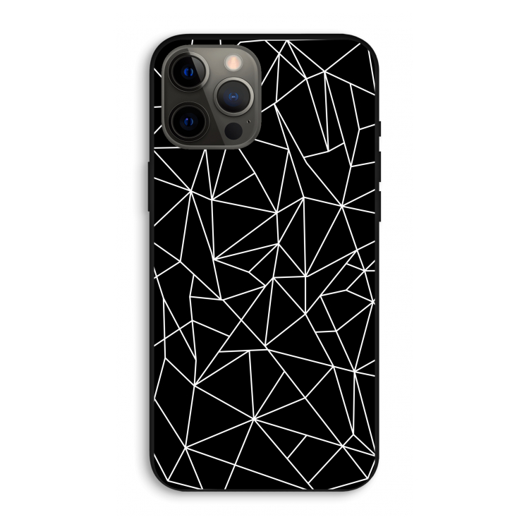 Geometrische lijnen wit: iPhone 12 Pro Max Biologisch afbreekbaar hoesje