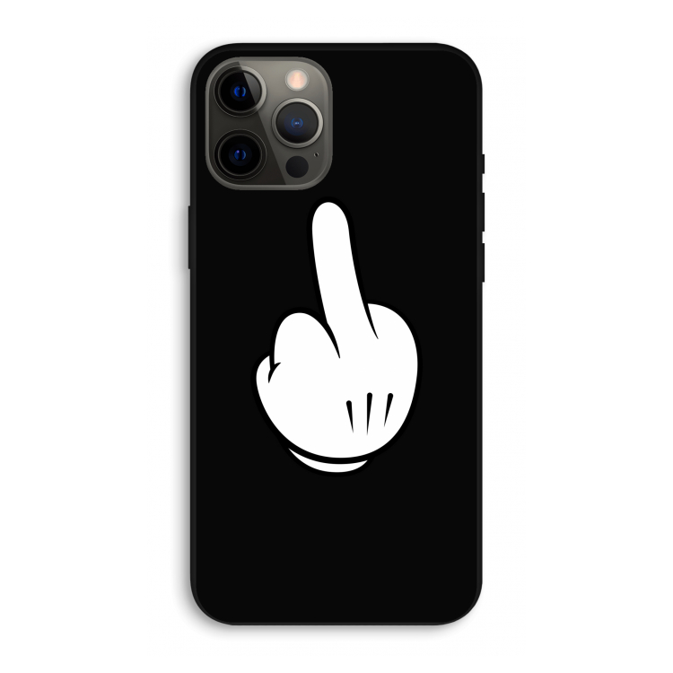 Middle finger black: iPhone 12 Pro Max Biologisch afbreekbaar hoesje