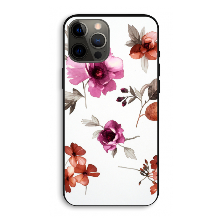 Geschilderde bloemen: iPhone 12 Pro Max Biologisch afbreekbaar hoesje