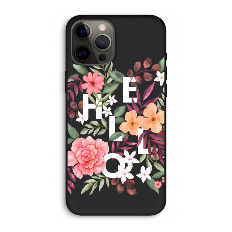Hello in flowers: iPhone 12 Pro Max Biologisch afbreekbaar hoesje