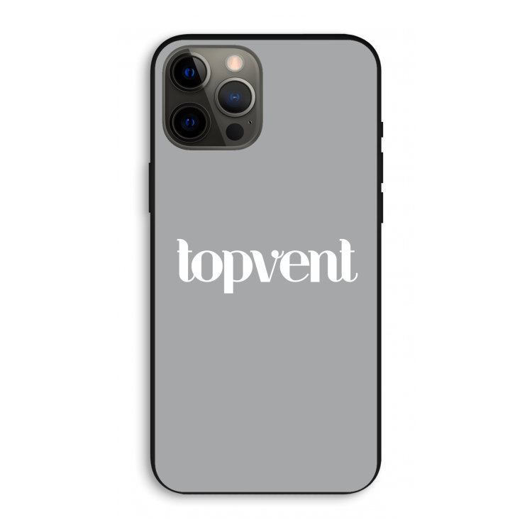 Topvent Grijs Wit: iPhone 12 Pro Max Biologisch afbreekbaar hoesje