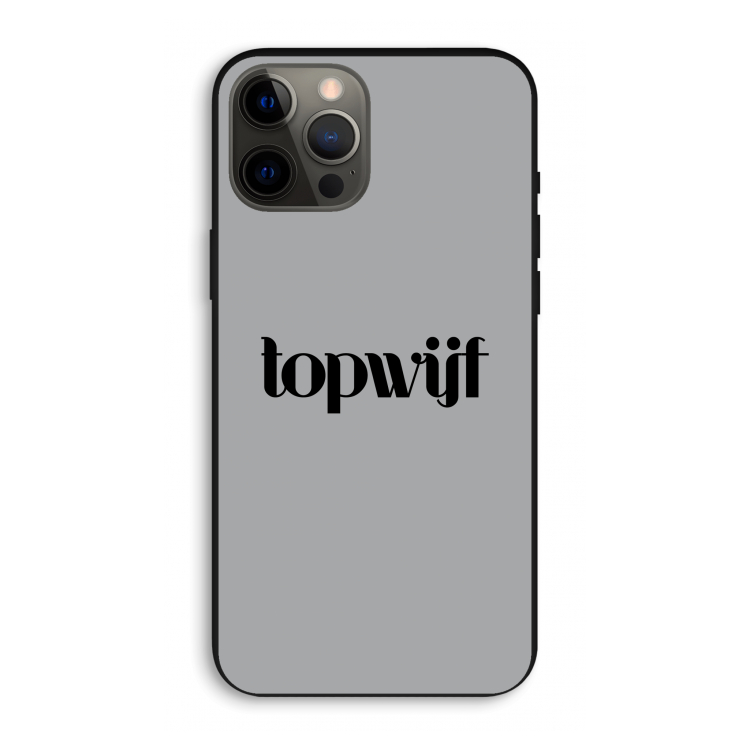 Topwijf Grijs Zwart: iPhone 12 Pro Max Biologisch afbreekbaar hoesje