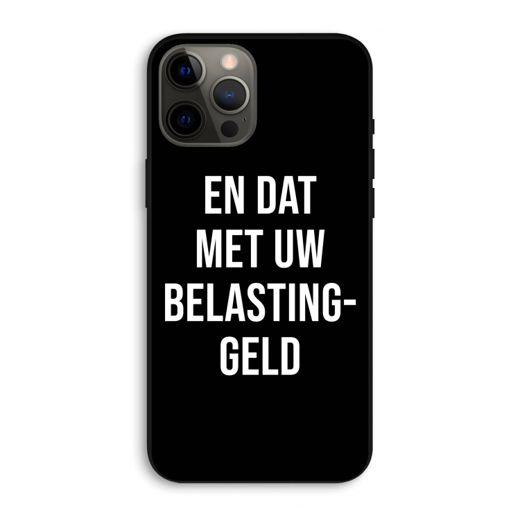 Belastinggeld - Zwart: iPhone 12 Pro Max Biologisch afbreekbaar hoesje