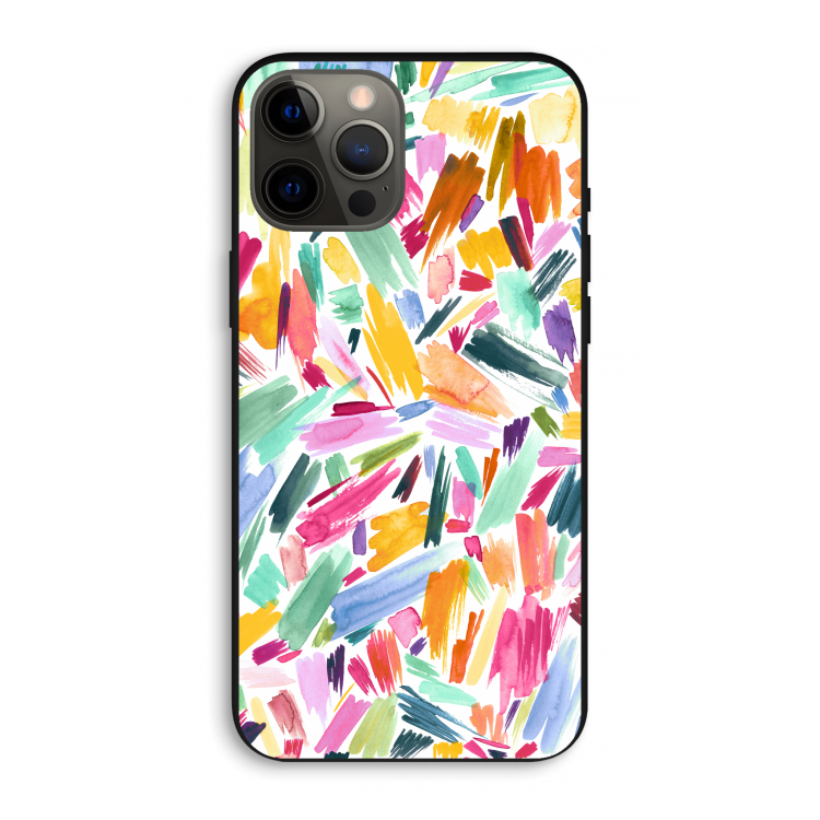 Watercolor Brushstrokes: iPhone 12 Pro Max Biologisch afbreekbaar hoesje