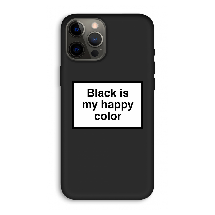 Black is my happy color: iPhone 12 Pro Max Biologisch afbreekbaar hoesje
