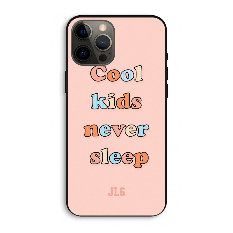 Cool Kids Never Sleep: iPhone 12 Pro Max Biologisch afbreekbaar hoesje