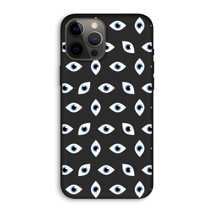 Eyes pattern: iPhone 12 Pro Max Biologisch afbreekbaar hoesje