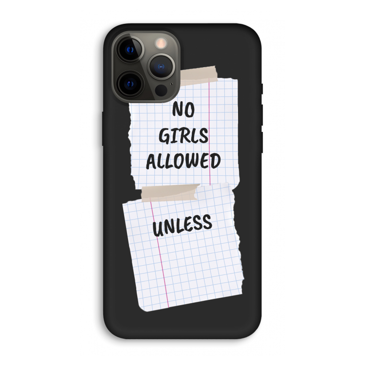 No Girls Allowed Unless: iPhone 12 Pro Max Biologisch afbreekbaar hoesje