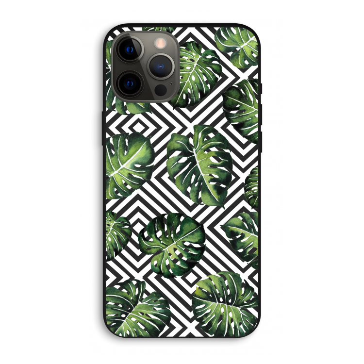 Geometrische jungle: iPhone 12 Pro Max Biologisch afbreekbaar hoesje