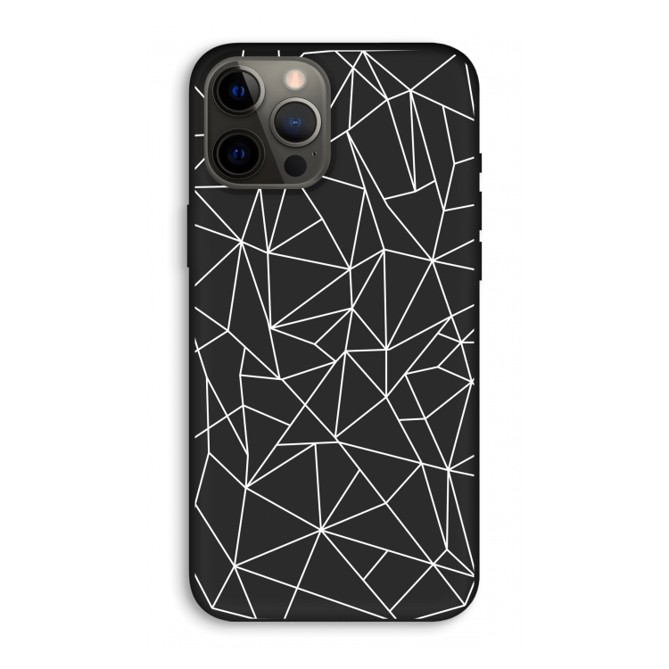 Geometrische lijnen wit: iPhone 12 Pro Max Biologisch afbreekbaar hoesje