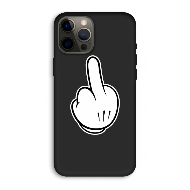 Middle finger white: iPhone 12 Pro Max Biologisch afbreekbaar hoesje