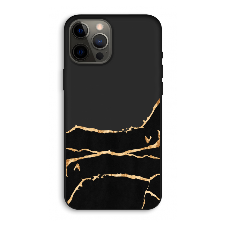 Gouden marmer: iPhone 12 Pro Max Biologisch afbreekbaar hoesje
