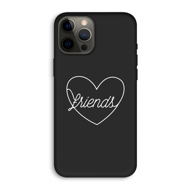 Friends heart pastel: iPhone 12 Pro Max Biologisch afbreekbaar hoesje