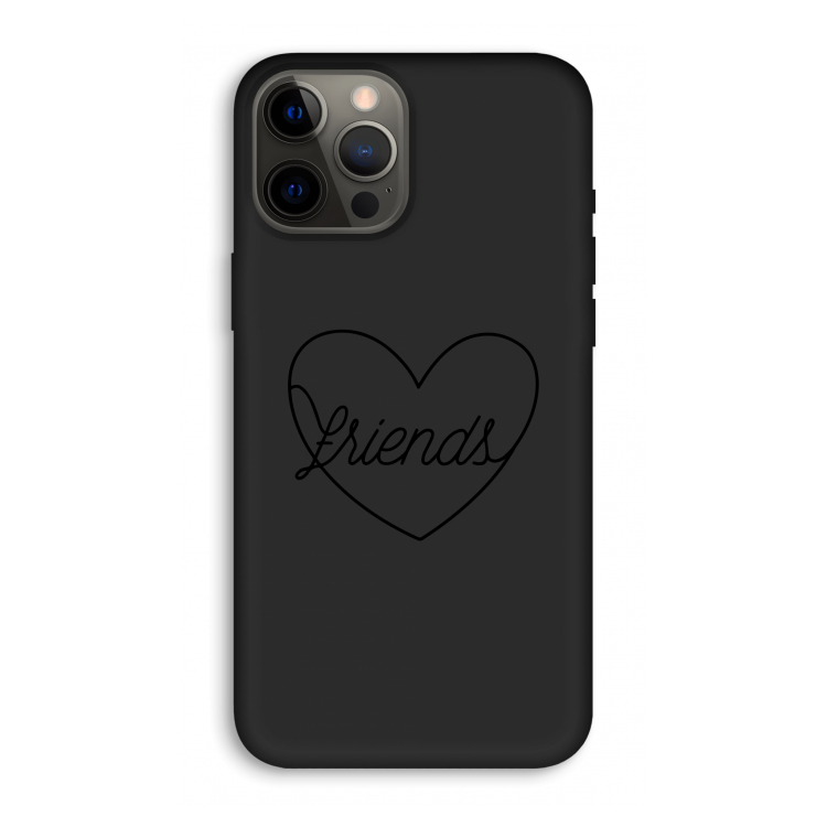 Friends heart black: iPhone 12 Pro Max Biologisch afbreekbaar hoesje