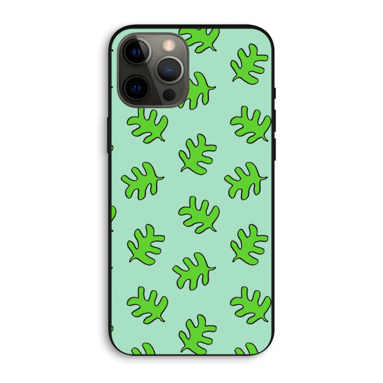Groene blaadjes: iPhone 12 Pro Max Biologisch afbreekbaar hoesje