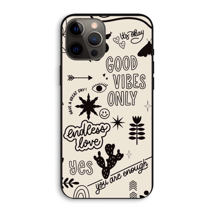 Good vibes: iPhone 12 Pro Max Biologisch afbreekbaar hoesje