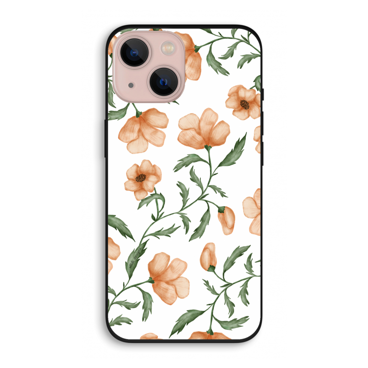 Peachy flowers: iPhone 13 Biologisch afbreekbaar hoesje