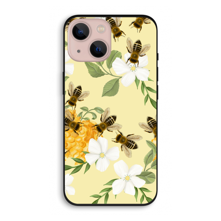 No flowers without bees: iPhone 13 Biologisch afbreekbaar hoesje