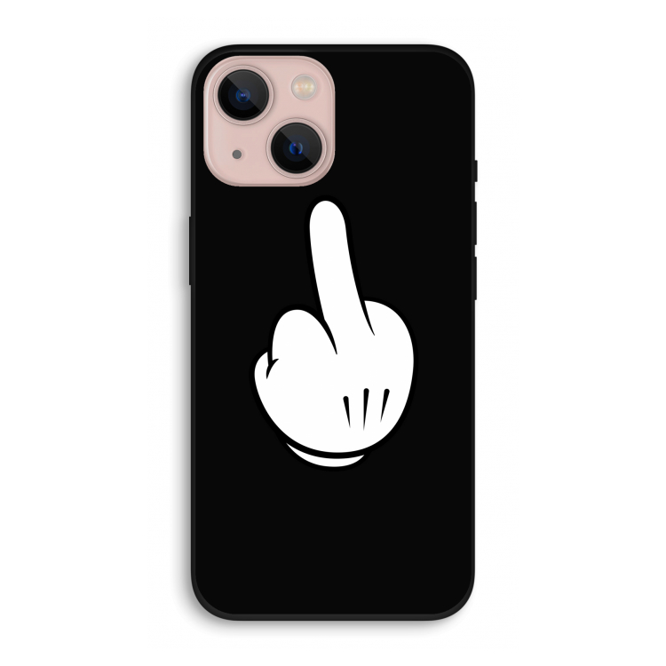 Middle finger black: iPhone 13 Biologisch afbreekbaar hoesje