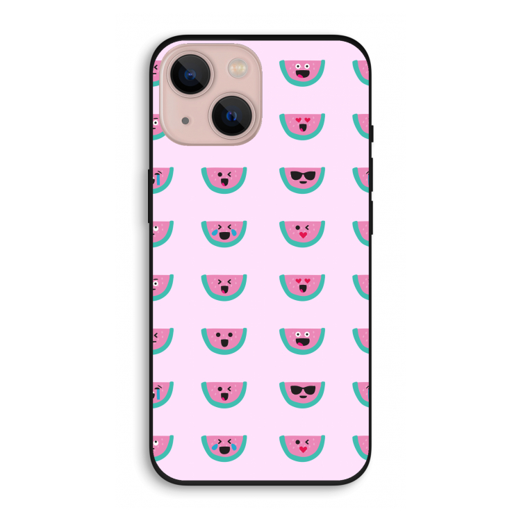 Smiley watermeloenprint: iPhone 13 Biologisch afbreekbaar hoesje