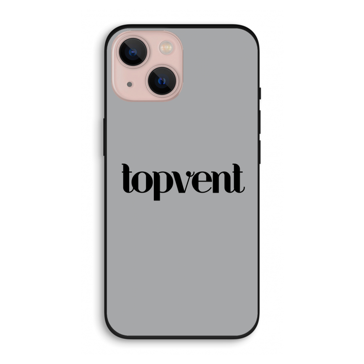 Topvent Grijs Zwart: iPhone 13 Biologisch afbreekbaar hoesje