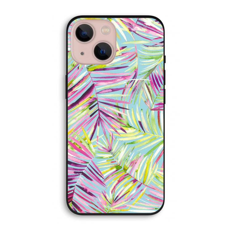 Tropical Palms Blue: iPhone 13 Biologisch afbreekbaar hoesje