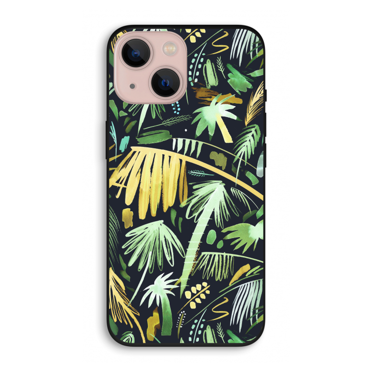 Tropical Palms Dark: iPhone 13 Biologisch afbreekbaar hoesje
