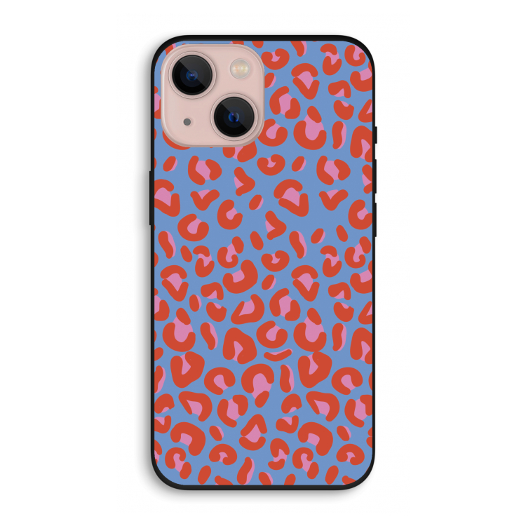 Leopard blue: iPhone 13 Biologisch afbreekbaar hoesje