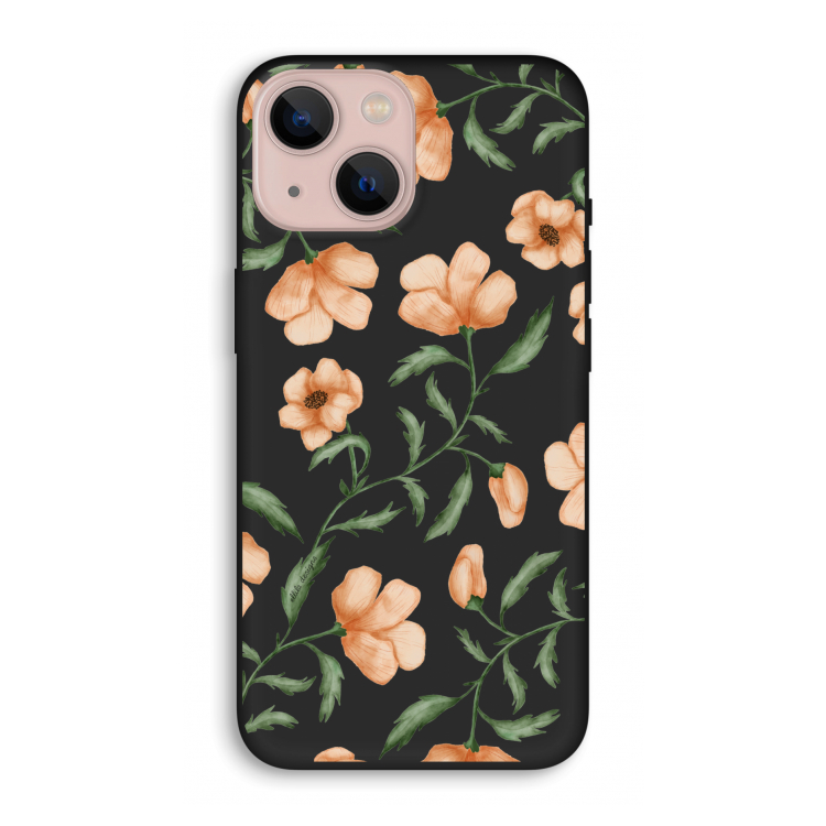 Peachy flowers: iPhone 13 Biologisch afbreekbaar hoesje