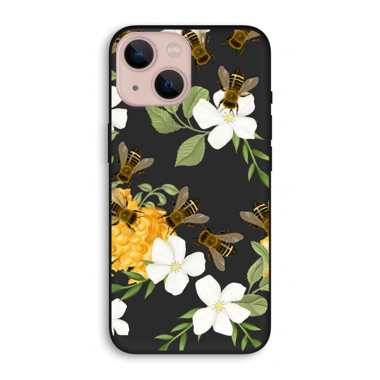 No flowers without bees: iPhone 13 Biologisch afbreekbaar hoesje