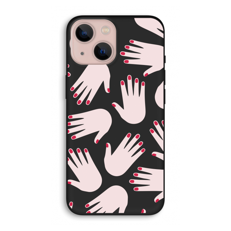Hands pink: iPhone 13 Biologisch afbreekbaar hoesje