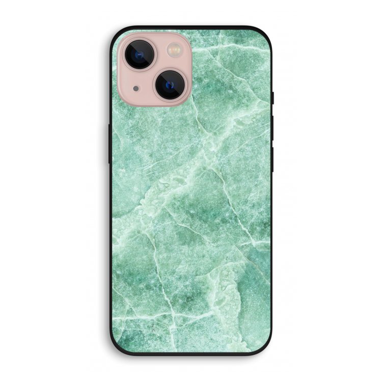 Groen marmer: iPhone 13 Biologisch afbreekbaar hoesje