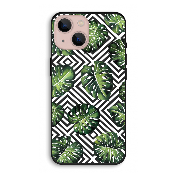 Geometrische jungle: iPhone 13 Biologisch afbreekbaar hoesje