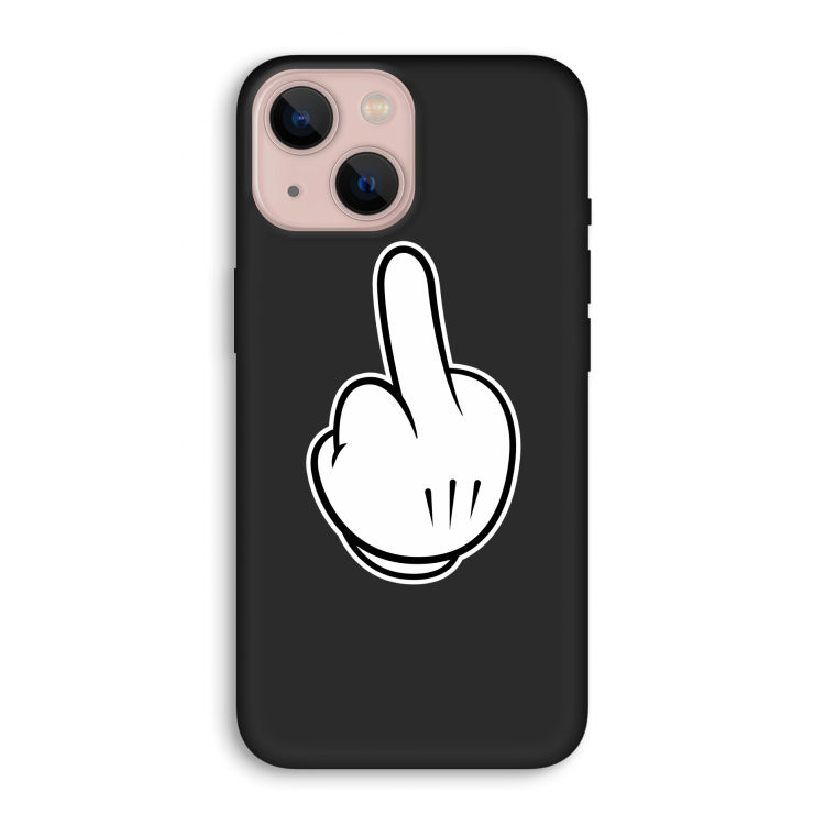 Middle finger black: iPhone 13 Biologisch afbreekbaar hoesje