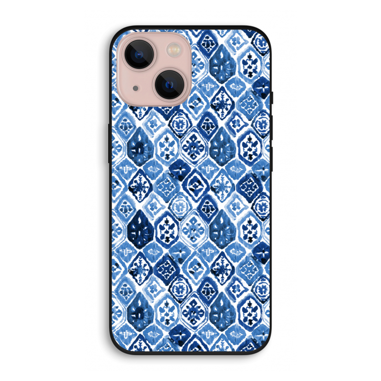 Blauw motief: iPhone 13 Biologisch afbreekbaar hoesje