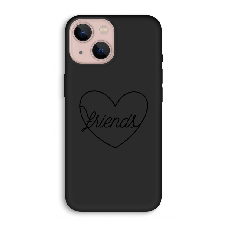 Friends heart black: iPhone 13 Biologisch afbreekbaar hoesje