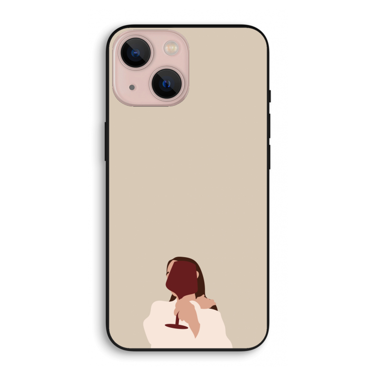 I drink wine: iPhone 13 mini Biologisch afbreekbaar hoesje