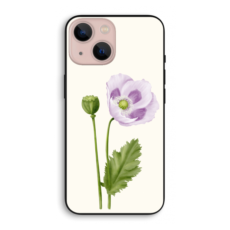 Purple poppy: iPhone 13 mini Biologisch afbreekbaar hoesje