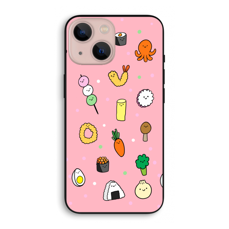 Happy bento friends: iPhone 13 mini Biologisch afbreekbaar hoesje