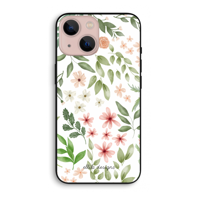 Botanical sweet flower heaven: iPhone 13 mini Biologisch afbreekbaar hoesje