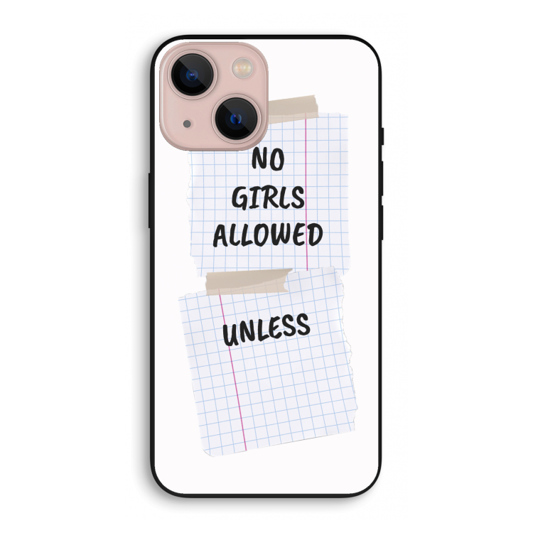 No Girls Allowed Unless: iPhone 13 mini Biologisch afbreekbaar hoesje