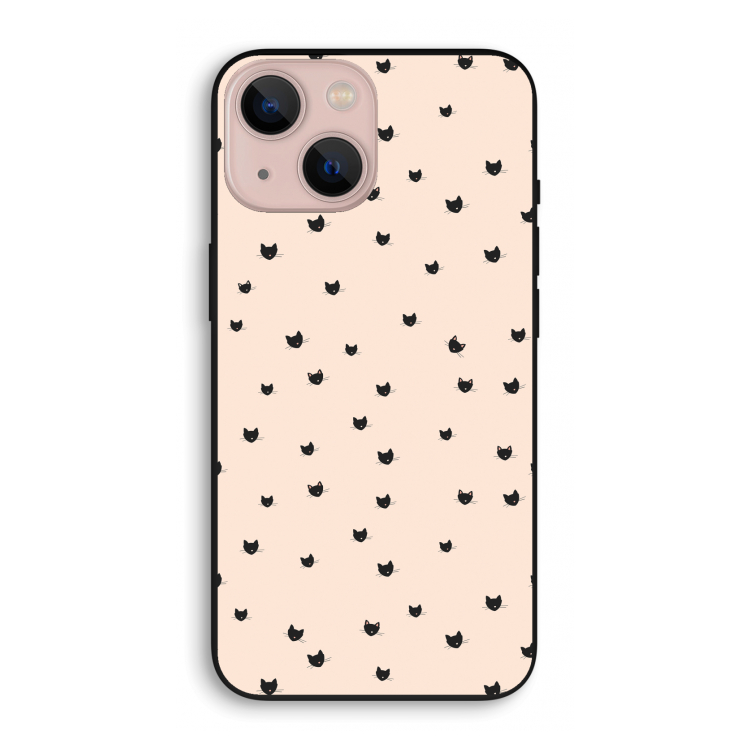 Kleine kattenkopjes: iPhone 13 mini Biologisch afbreekbaar hoesje