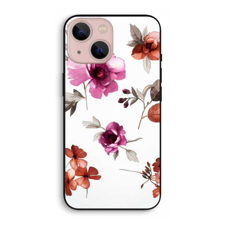 Geschilderde bloemen: iPhone 13 mini Biologisch afbreekbaar hoesje