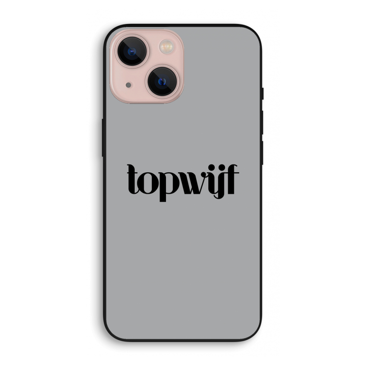 Topwijf Grijs Zwart: iPhone 13 mini Biologisch afbreekbaar hoesje