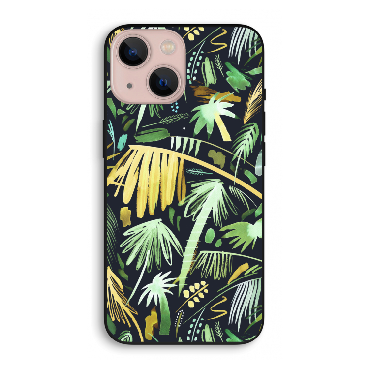 Tropical Palms Dark: iPhone 13 mini Biologisch afbreekbaar hoesje