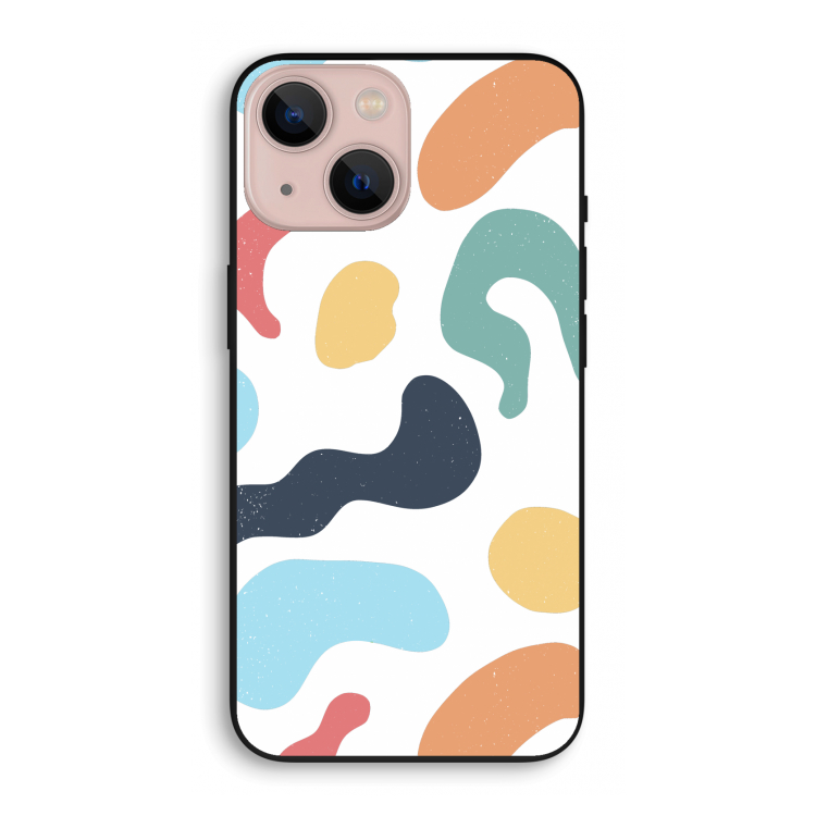Memphis Shapes Blue: iPhone 13 mini Biologisch afbreekbaar hoesje