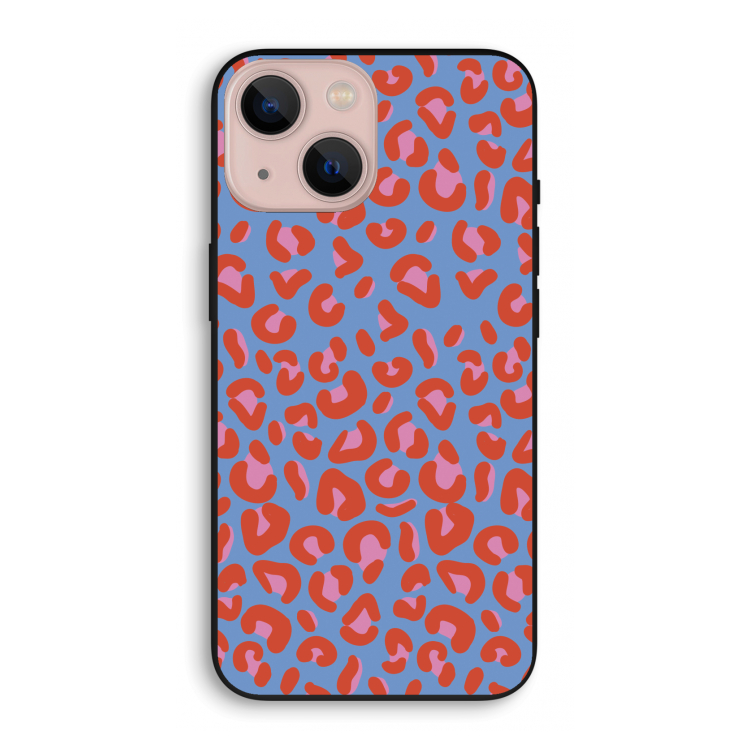 Leopard blue: iPhone 13 mini Biologisch afbreekbaar hoesje